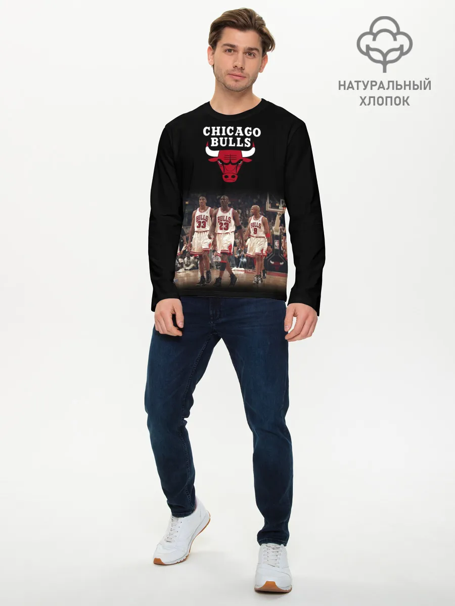 Мужской лонгслив базовый / CHICAGO BULLS [3]