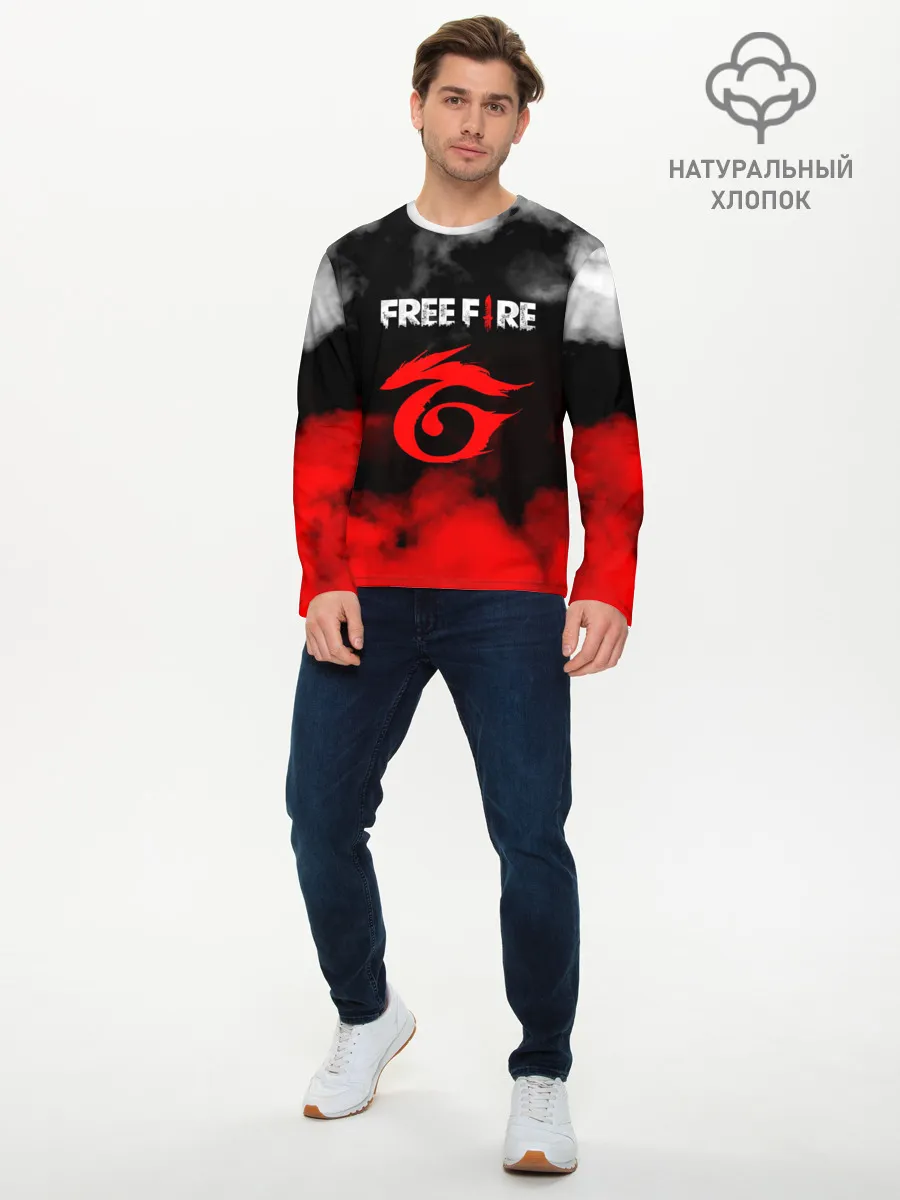 Мужской лонгслив базовый / GARENA FREE FIRE / ГАРЕНА ФРИ ФАЕР.