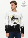 Мужской лонгслив базовый / Черный Аста белая краска