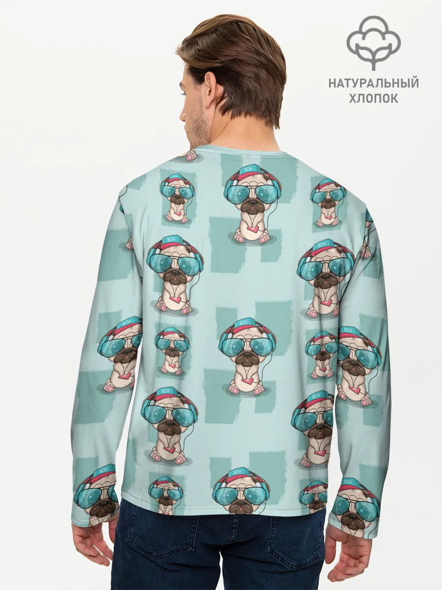 Мужской лонгслив базовый / Крутой песик