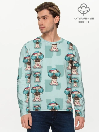 Мужской лонгслив базовый / Крутой песик