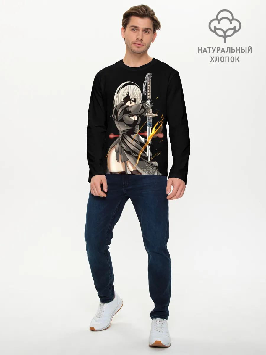 Мужской лонгслив базовый / Nier: Automata