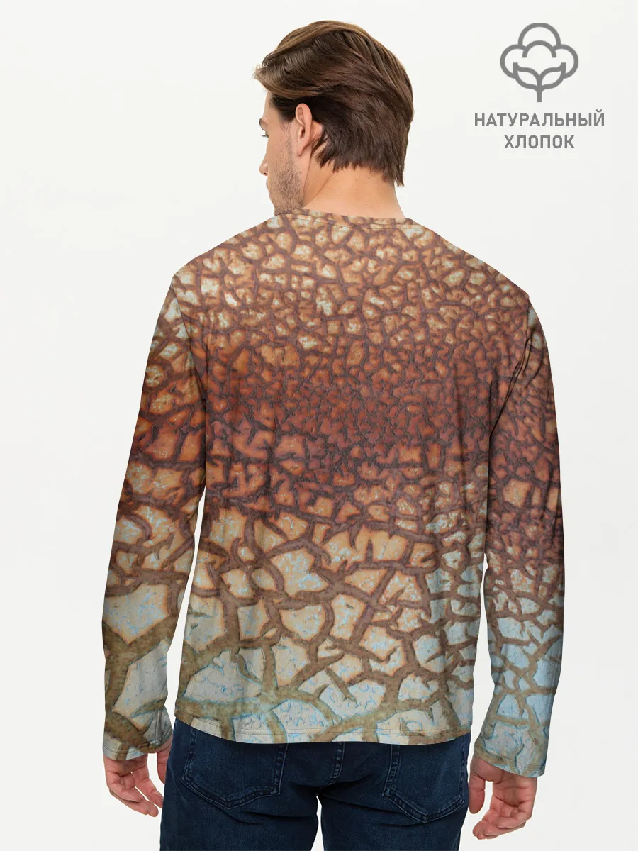 Мужской лонгслив базовый / Пустынные Трещины