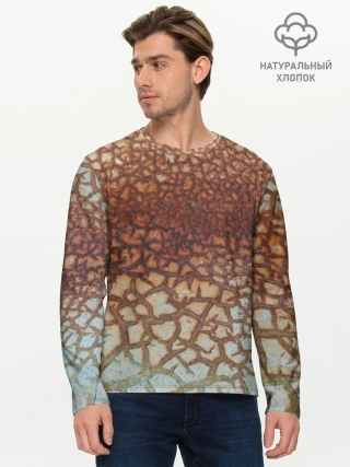 Мужской лонгслив базовый / Пустынные Трещины