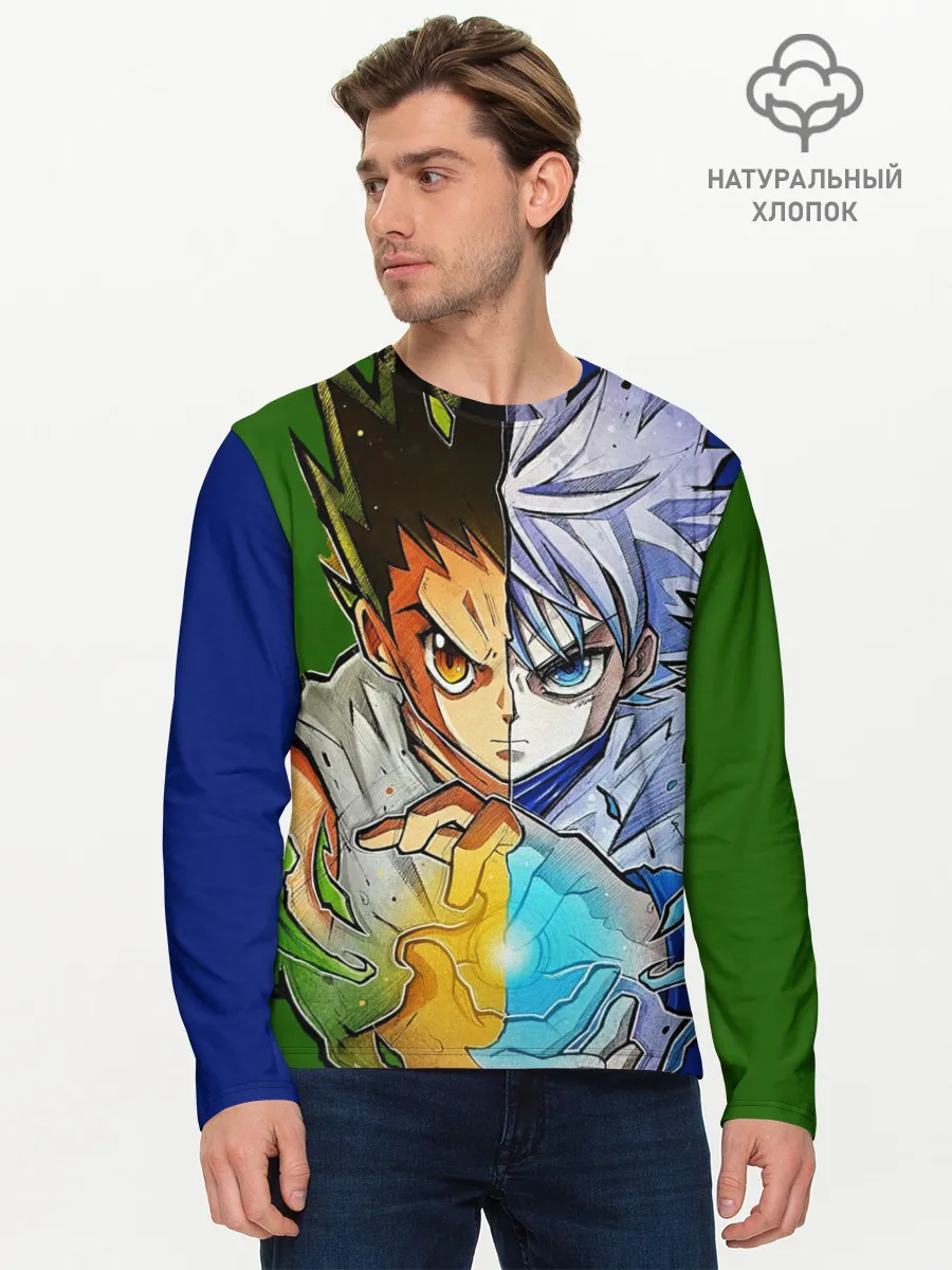 Мужской лонгслив базовый / Киллуа золдик и Гон хантер