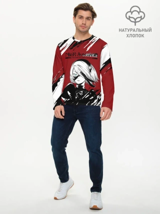 Мужской лонгслив базовый / ЙоРХа | Nier Automata