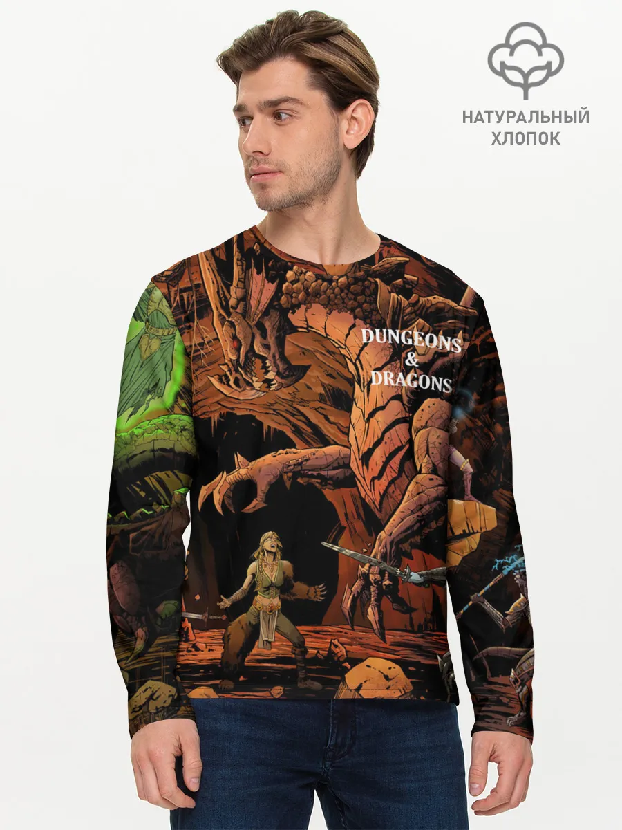 Мужской лонгслив базовый / Dungeons and Dragons | Схватка
