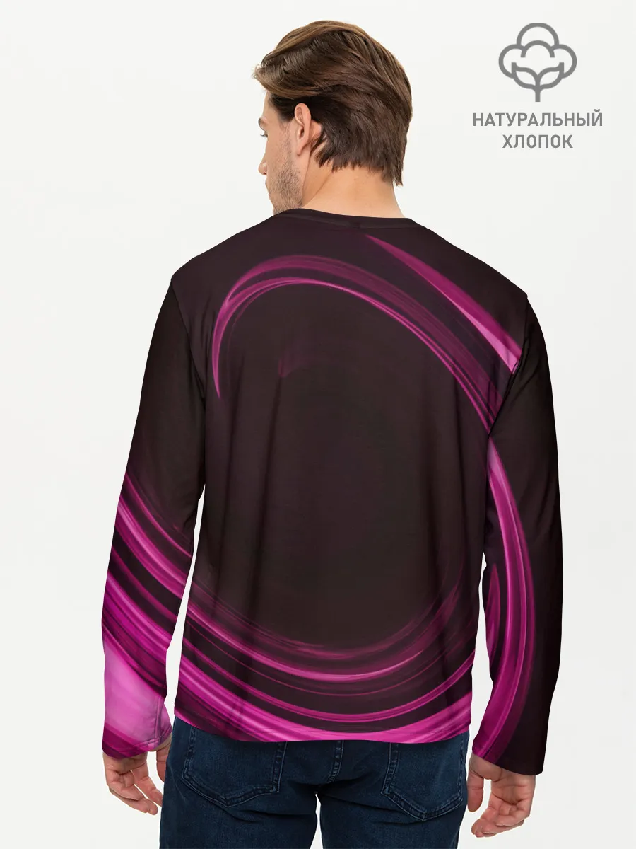 Мужской лонгслив базовый / Чёрный клевер Аста с мечом