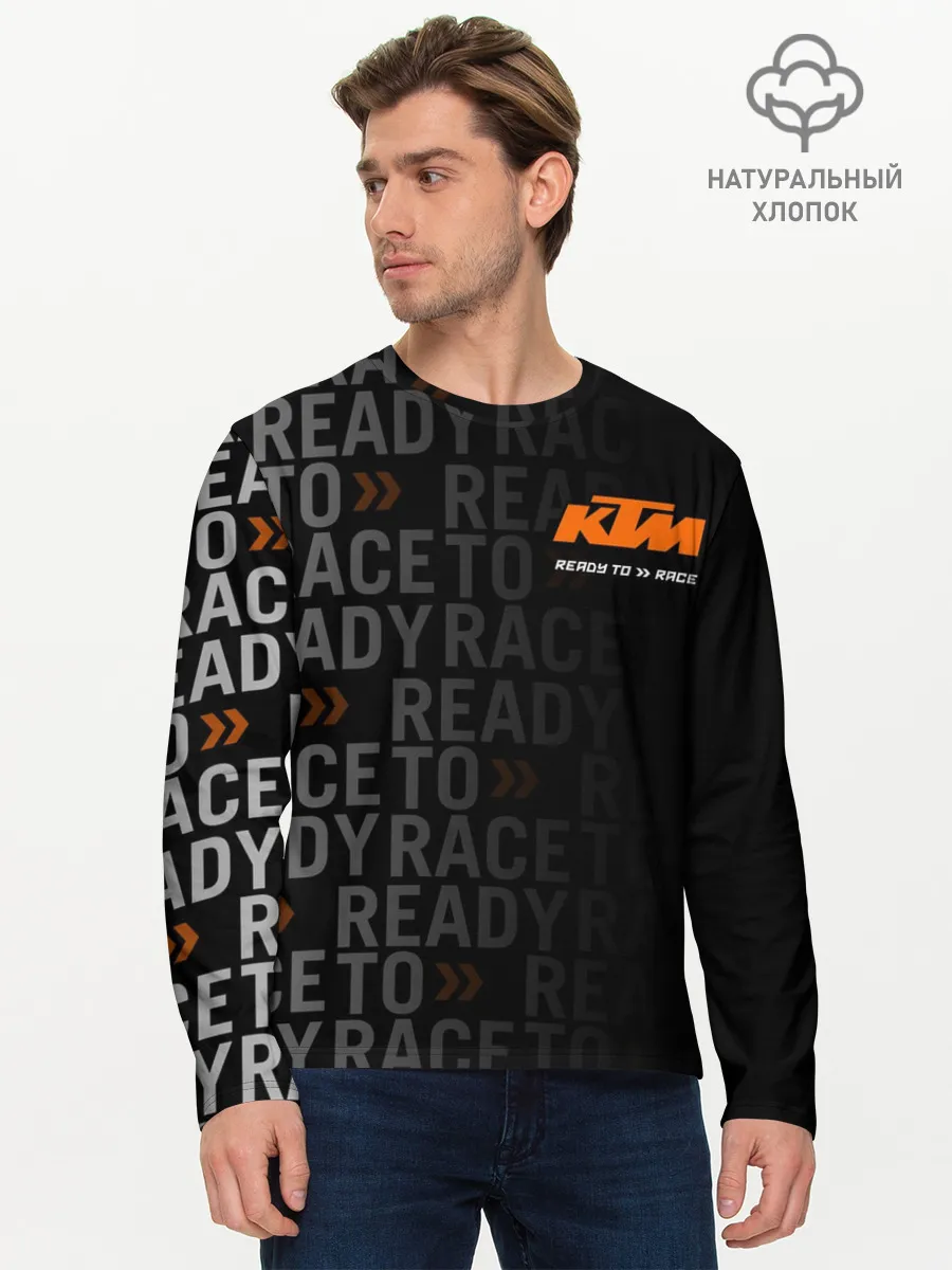 Мужской лонгслив базовый / KTM MOTORCYCLES / КТМ МОТОЦИКЛЫ