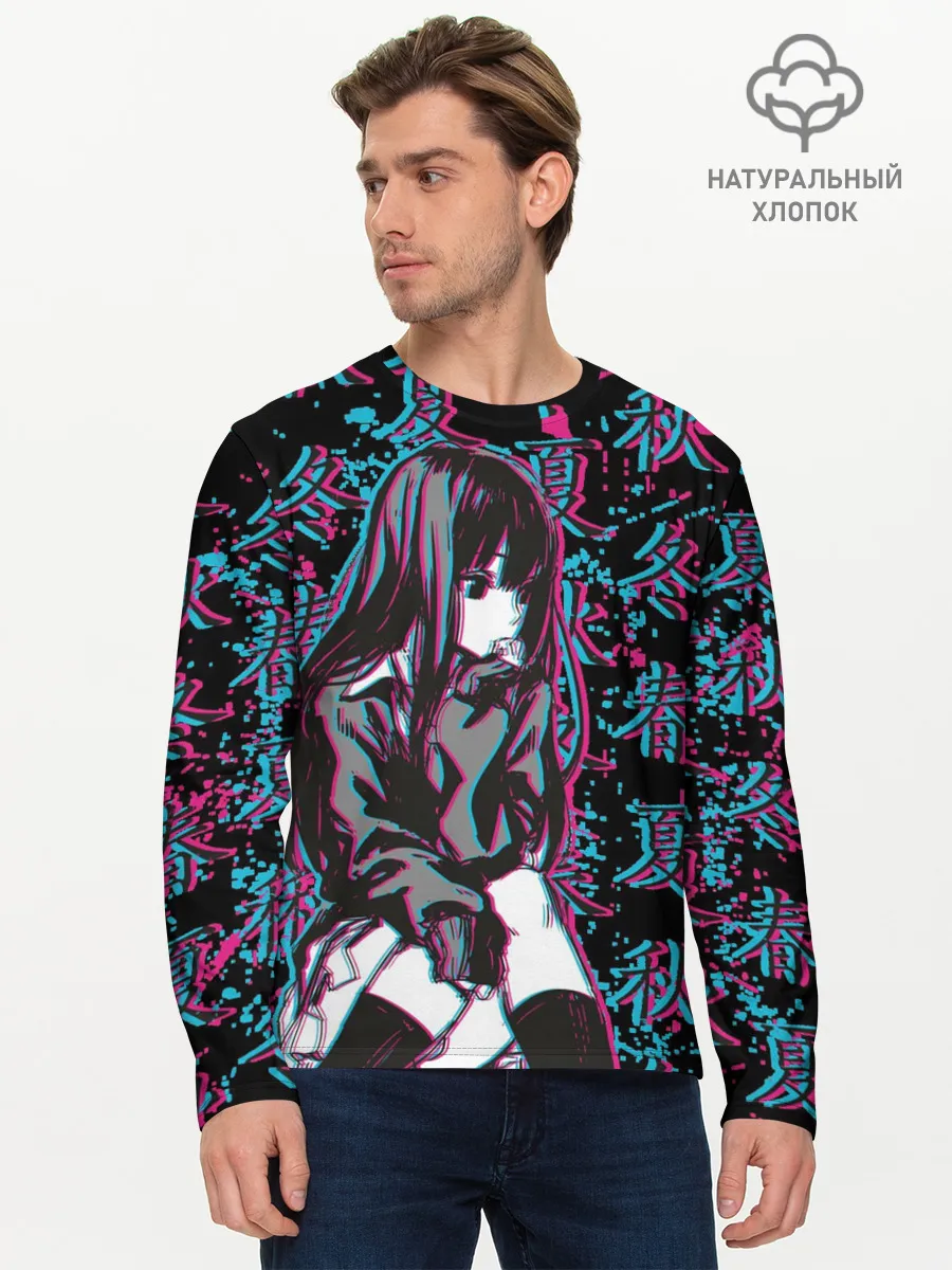 Мужской лонгслив базовый / Sad Anime Girl