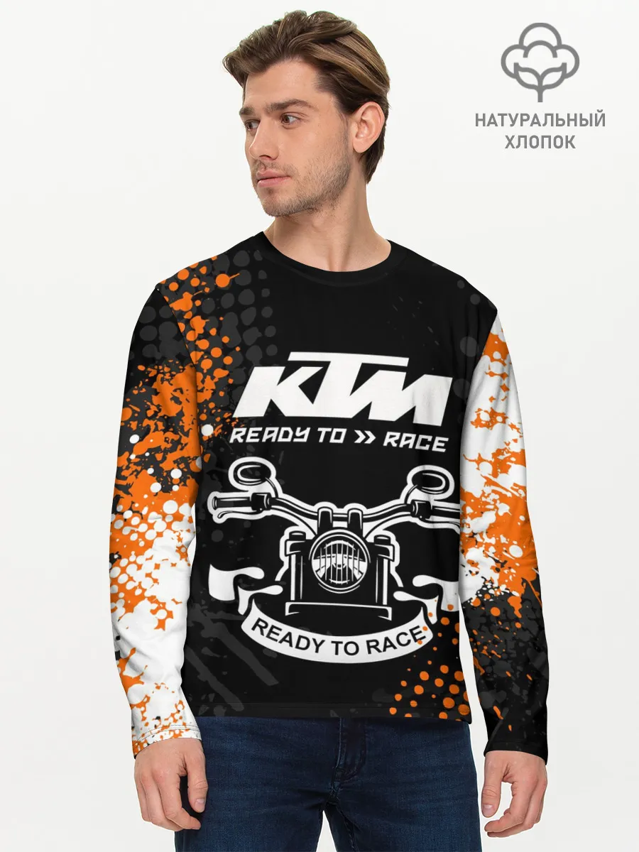 Мужской лонгслив базовый / KTM MOTORCYCLES / КТМ МОТОЦИКЛЫ