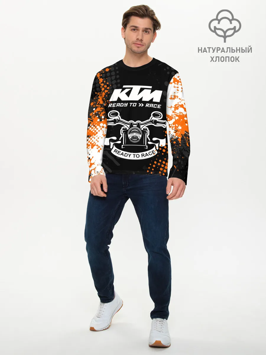 Мужской лонгслив базовый / KTM MOTORCYCLES / КТМ МОТОЦИКЛЫ