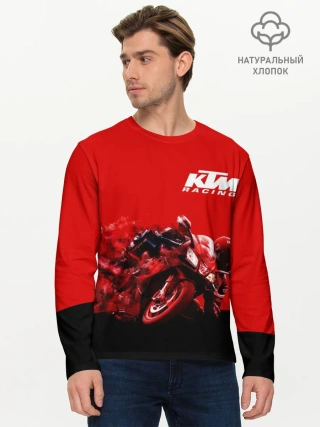 Мужской лонгслив базовый / KTM MOTORCYCLES / КТМ МОТОЦИКЛ
