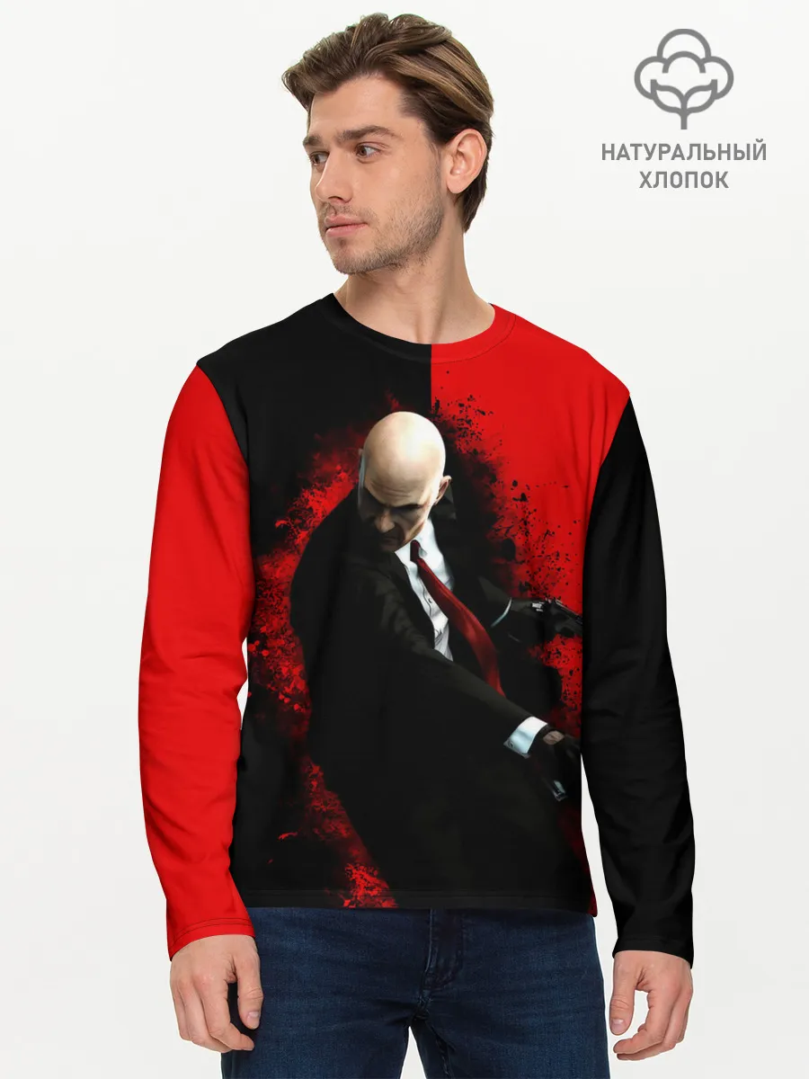 Мужской лонгслив базовый / Hitman splash