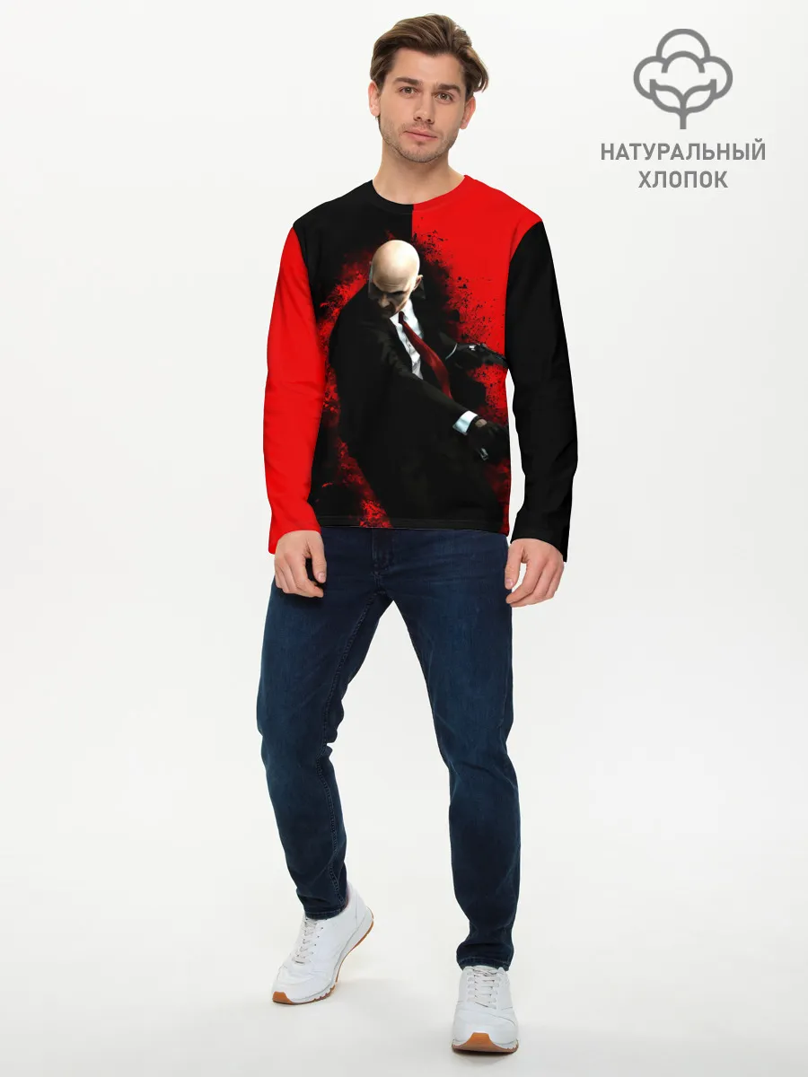 Мужской лонгслив базовый / Hitman splash