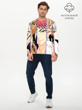 Мужской лонгслив базовый / Кулинарные друзья