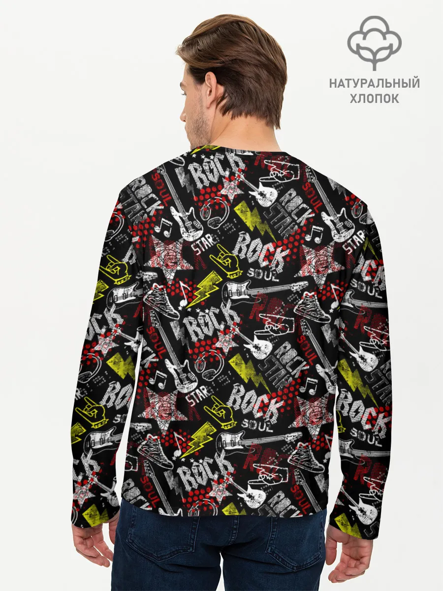 Мужской лонгслив базовый / ROCK MUSIC