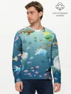 Мужской лонгслив базовый / Мультяшные рыбки | Пляжная