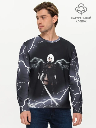 Мужской лонгслив базовый / Nier Automata | 2b Light