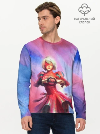 Мужской лонгслив базовый / 2B Love | Nier Automata