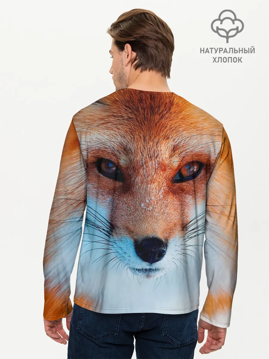 Мужской лонгслив базовый / Мордочка лисы