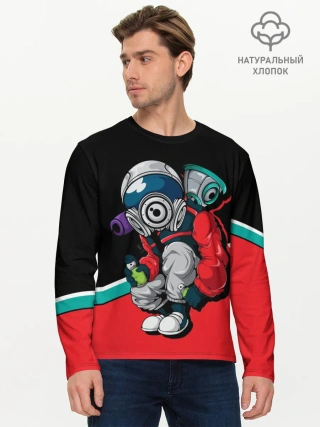 Мужской лонгслив базовый / Граффити