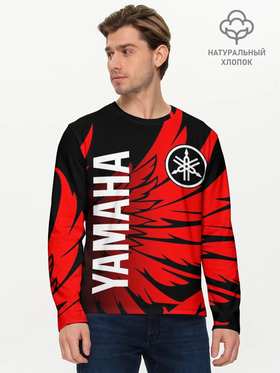 Мужской лонгслив базовый / YAMAHA / ЯМАХА / МОТОСПОРТ