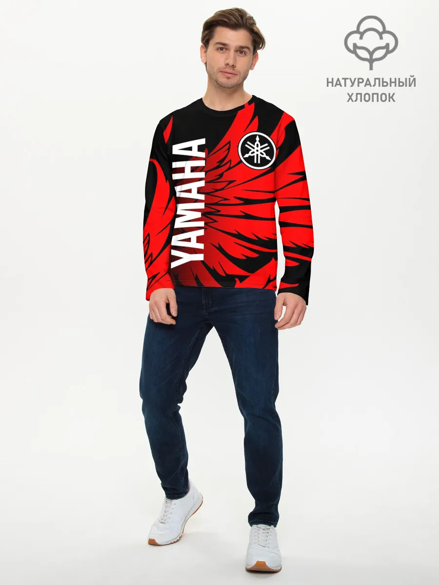 Мужской лонгслив базовый / YAMAHA / ЯМАХА / МОТОСПОРТ