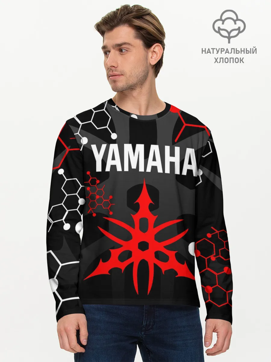 Мужской лонгслив базовый / YAMAHA / ЯМАХА / МОТОСПОРТ