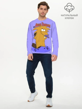 Мужской лонгслив базовый / Крутые бобры. Норберт