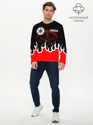 Мужской лонгслив базовый / YAMAHA / ЯМАХА / МОТОСПОРТ
