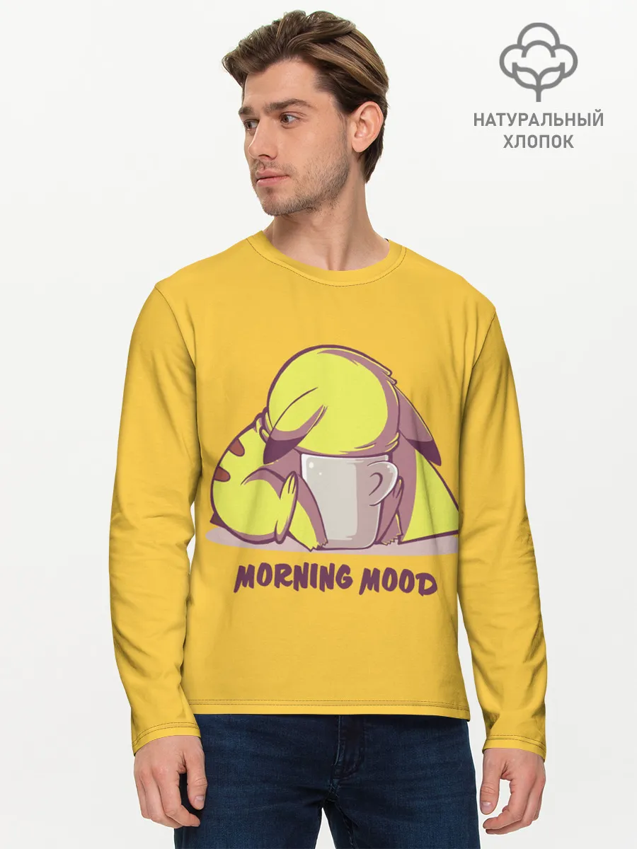 Мужской лонгслив базовый / Pikachu morning mood