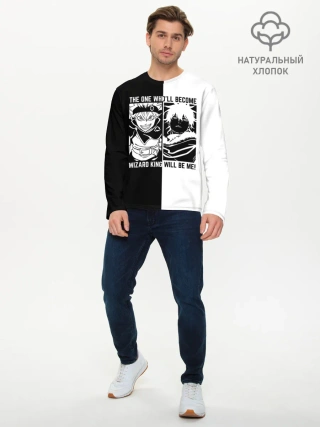 Мужской лонгслив базовый / Юно vs Аста Чёрный клевер