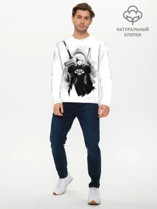 Мужской лонгслив базовый / 2B | Nier Automata