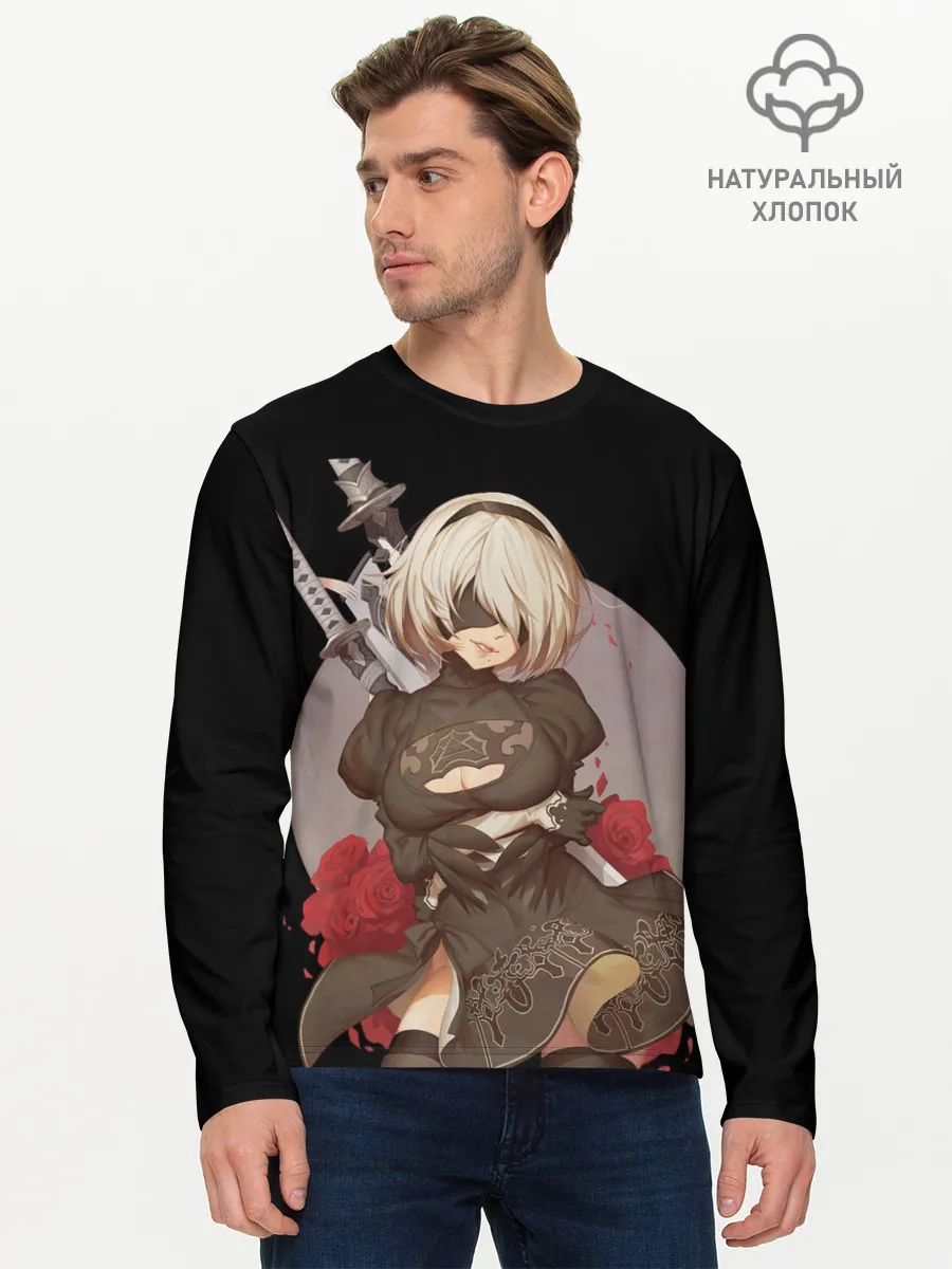 Мужской лонгслив базовый / Nier: Automata