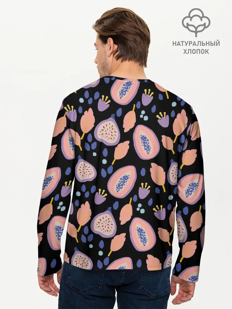 Мужской лонгслив базовый / Папайя