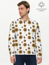 Мужской лонгслив базовый / Узор и биткоина | Pattern