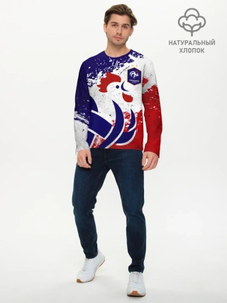 Мужской лонгслив базовый / Сборная Франции