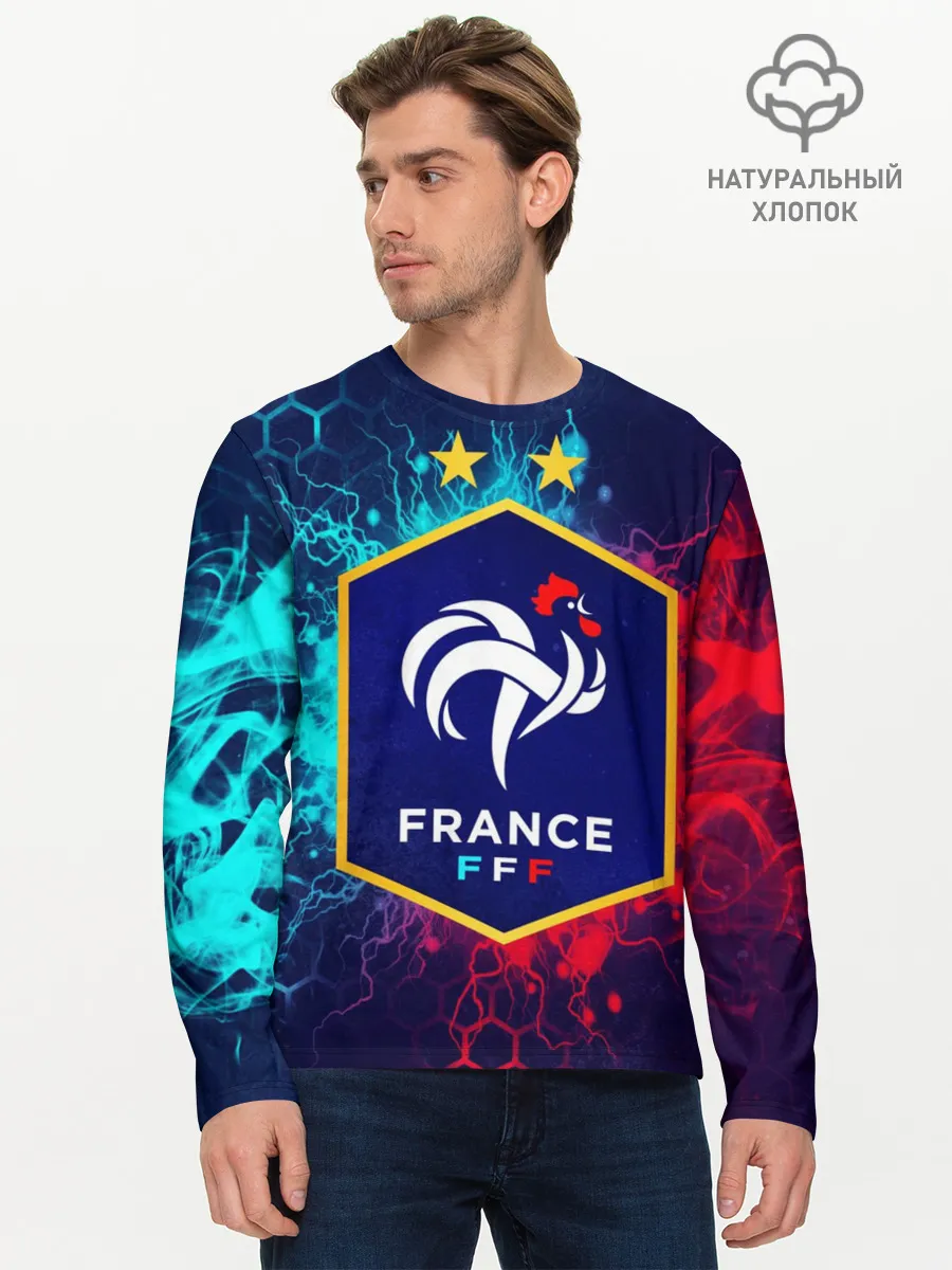 Мужской лонгслив базовый / Сборная Франции