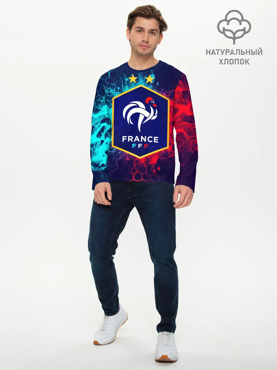 Мужской лонгслив базовый / Сборная Франции