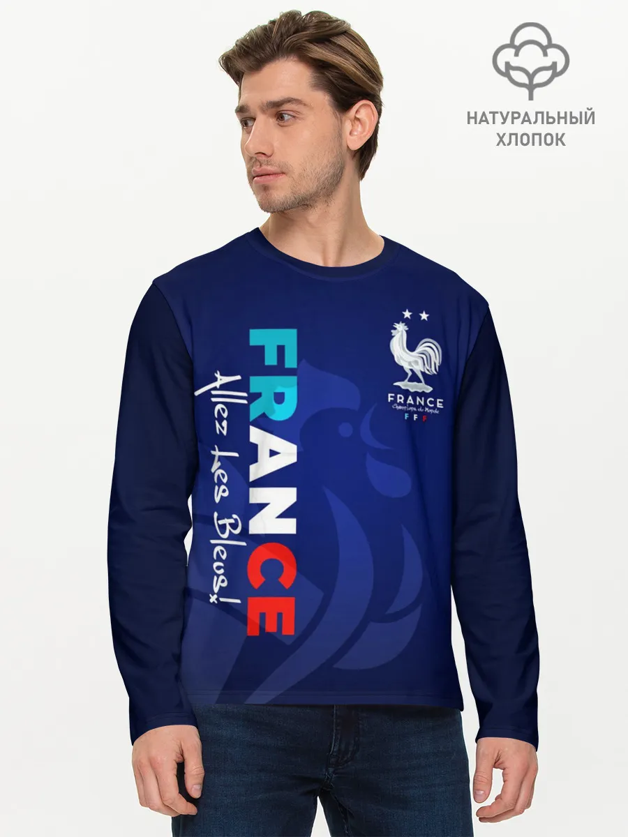 Мужской лонгслив базовый / Сборная Франции