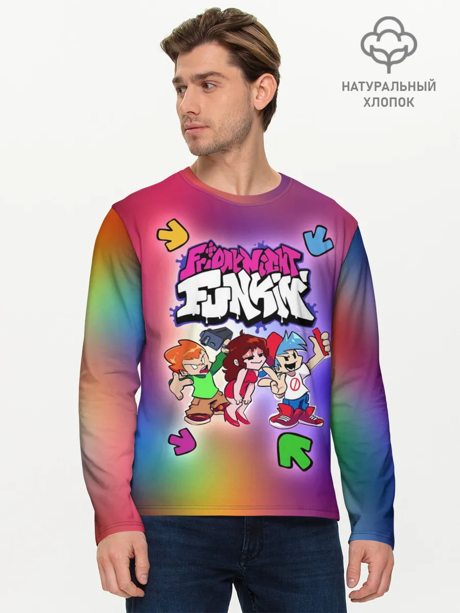 Мужской лонгслив базовый / Friday Night Funkin