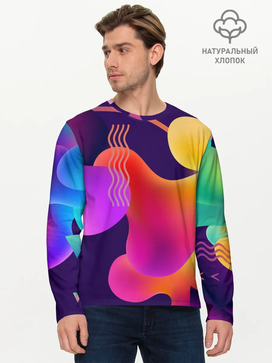Мужской лонгслив базовый / Rainbow T-Shirt