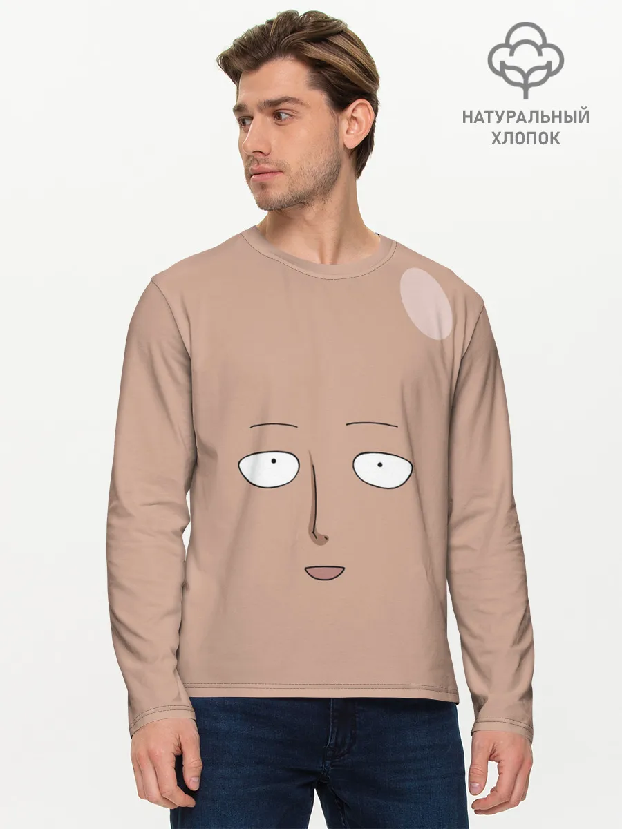 Мужской лонгслив базовый / Сайтама One-Punch Man