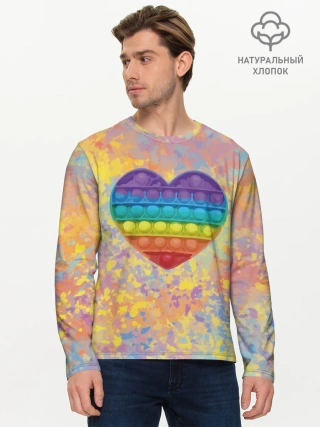 Мужской лонгслив базовый / Я твой поп-ит!