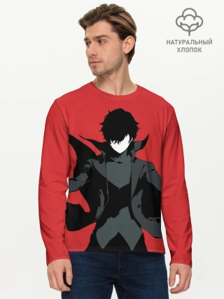 Мужской лонгслив базовый / Чёрный Рэн