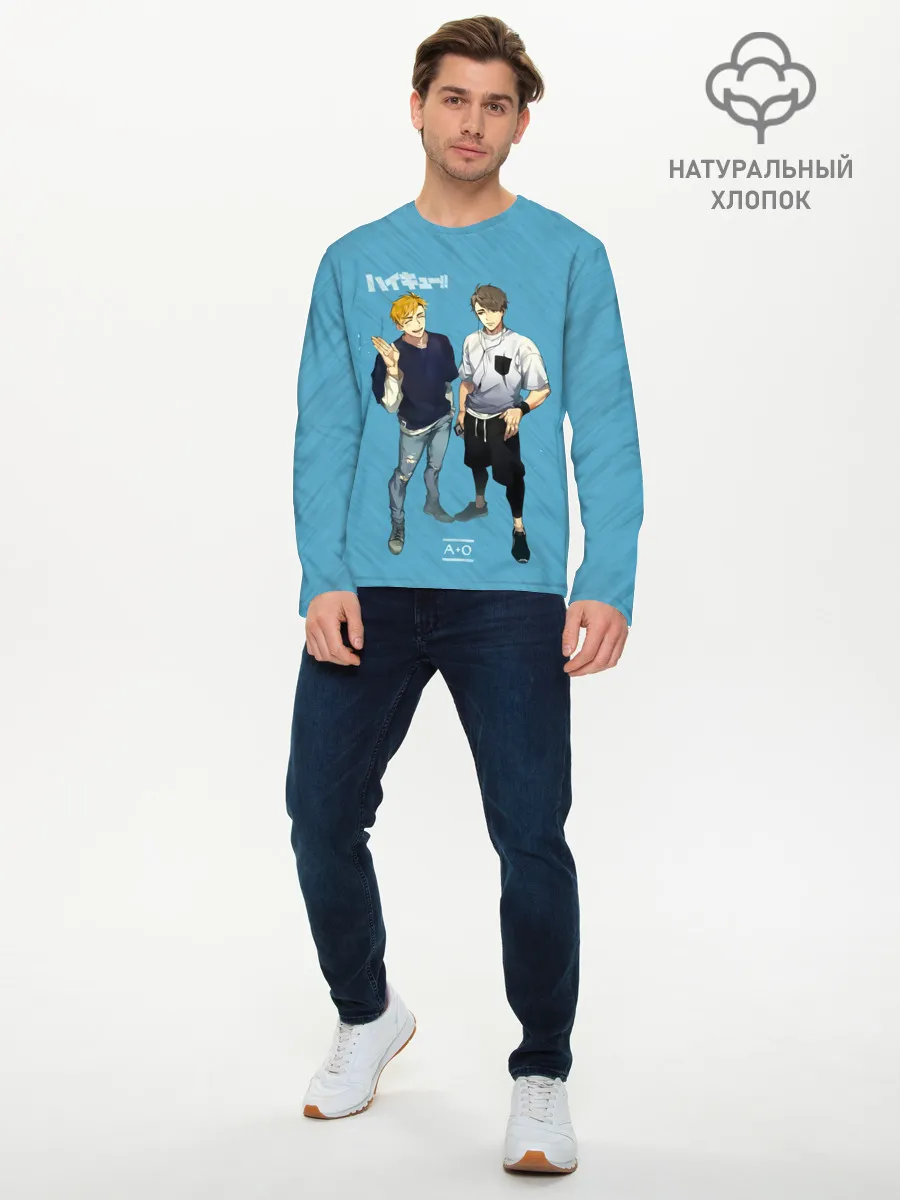 Мужской лонгслив базовый / Старшая Инаризаки | Haikyuu!!