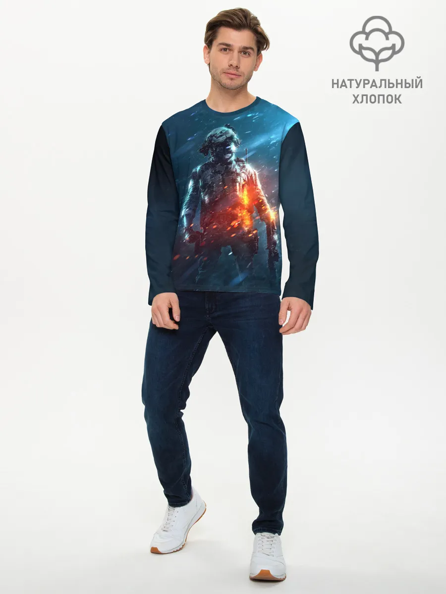 Мужской лонгслив базовый / BATTLEFIELD / Батлфилд