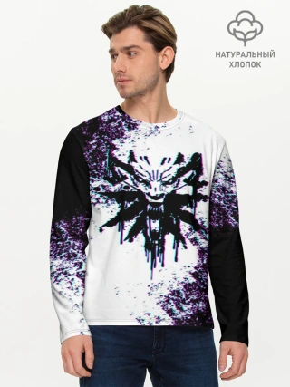 Мужской лонгслив базовый / THE WITCHER GLITCH / ГЛИТЧ