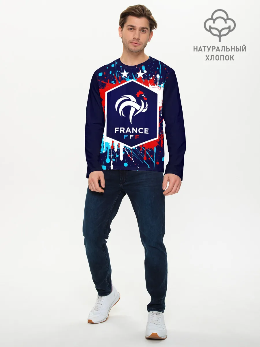 Мужской лонгслив базовый / Сборная Франции